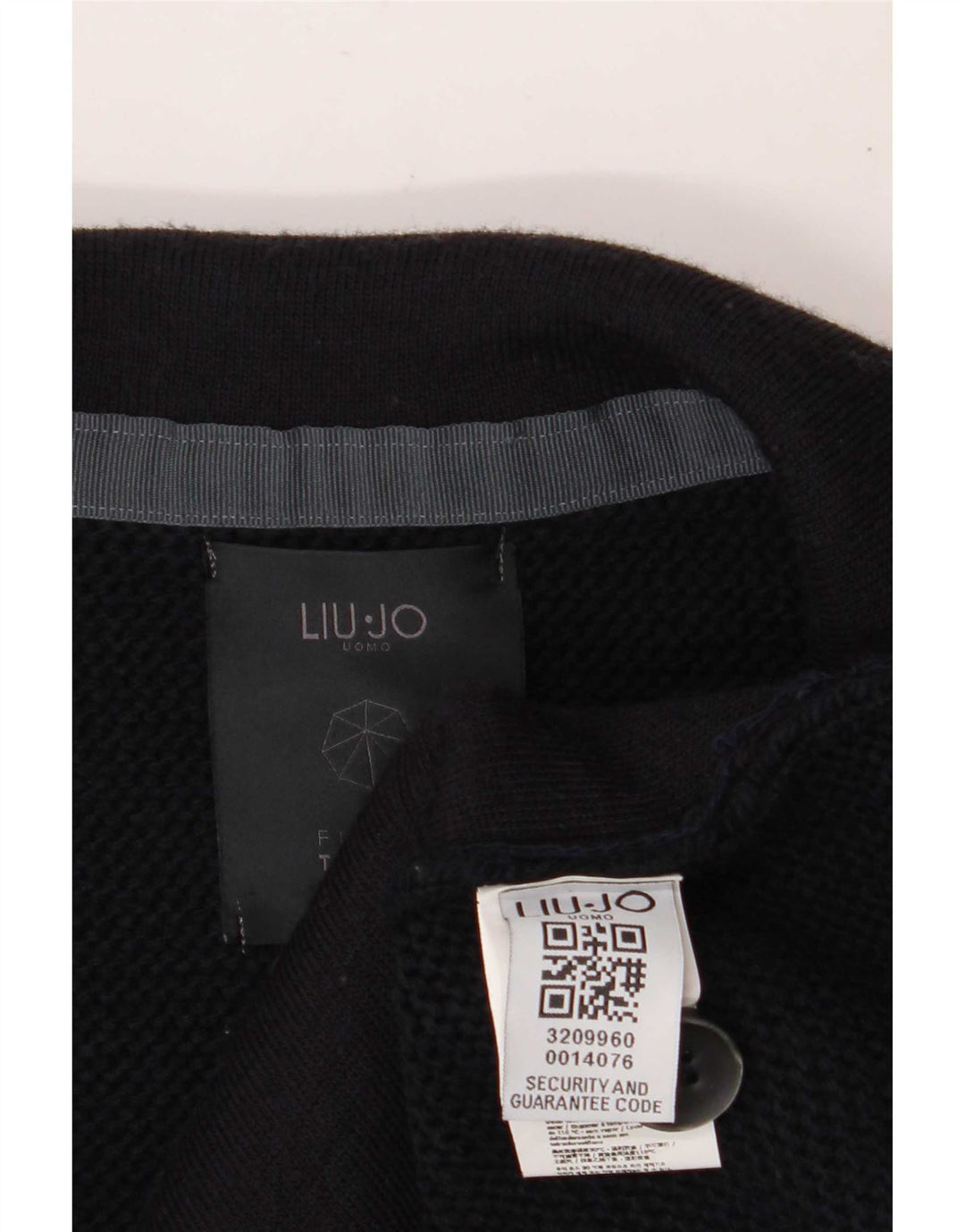 Jaqueta blazer masculina Liu Jo com 3 botões Reino Unido 36 pequena azul marinho acrílico