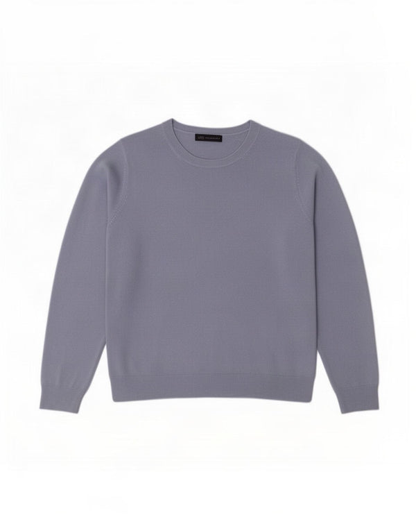 Suéter feminino Marks & Spencer com gola canoa Reino Unido 16 grande acrílico azul