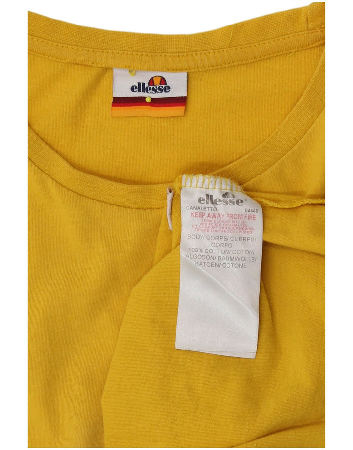 Camiseta masculina Ellesse Top médio algodão amarelo