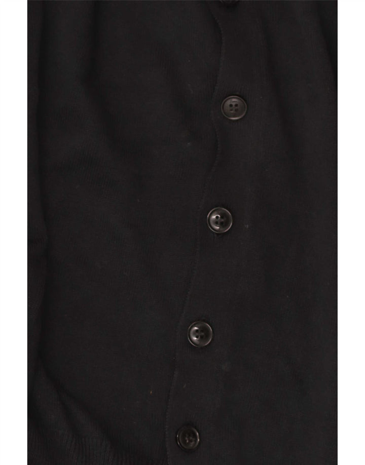 Suéter cardigã masculino Zara grande algodão preto