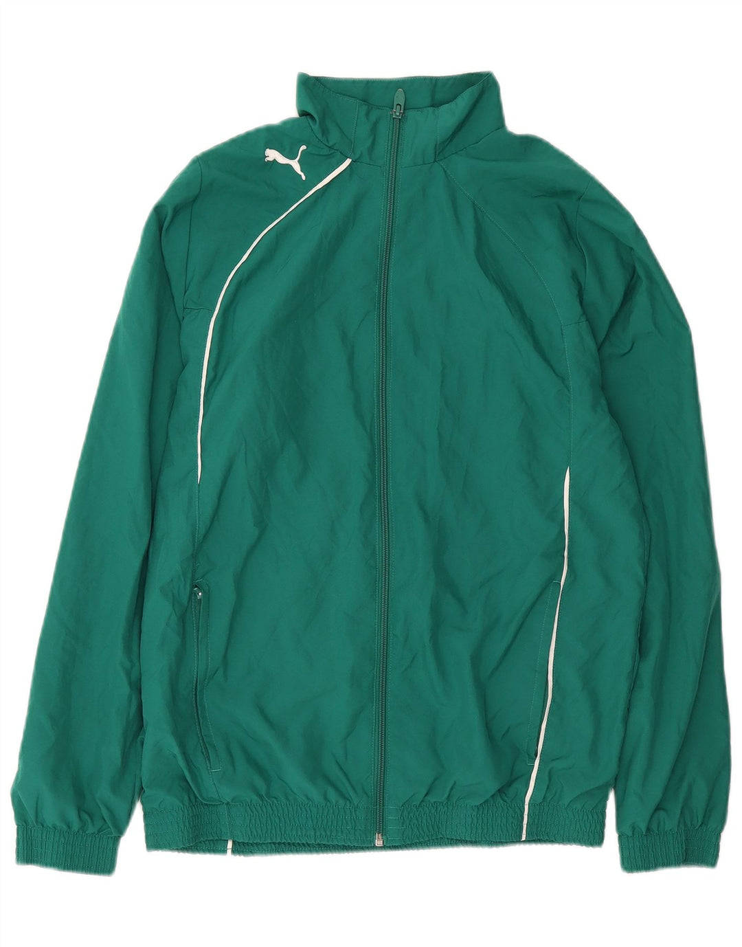 Casaco de treino Puma menino 15-16 anos verde poliéster