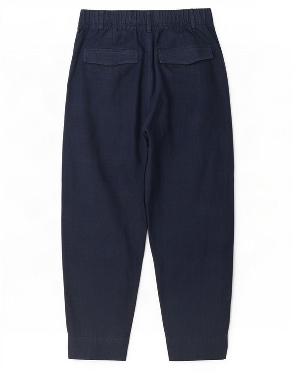 Calça chino feminina de cintura alta Marks & Spencer Reino Unido 10 pequena W27 L25 azul marinho B
