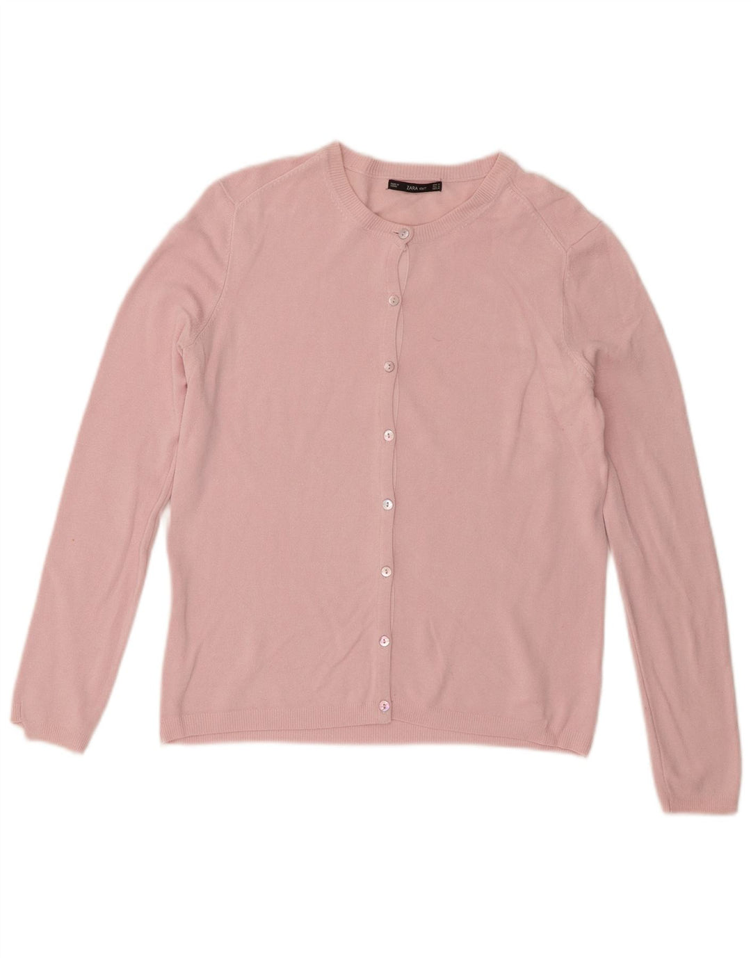 Suéter cardigã feminino Zara Reino Unido 12 rosa médio