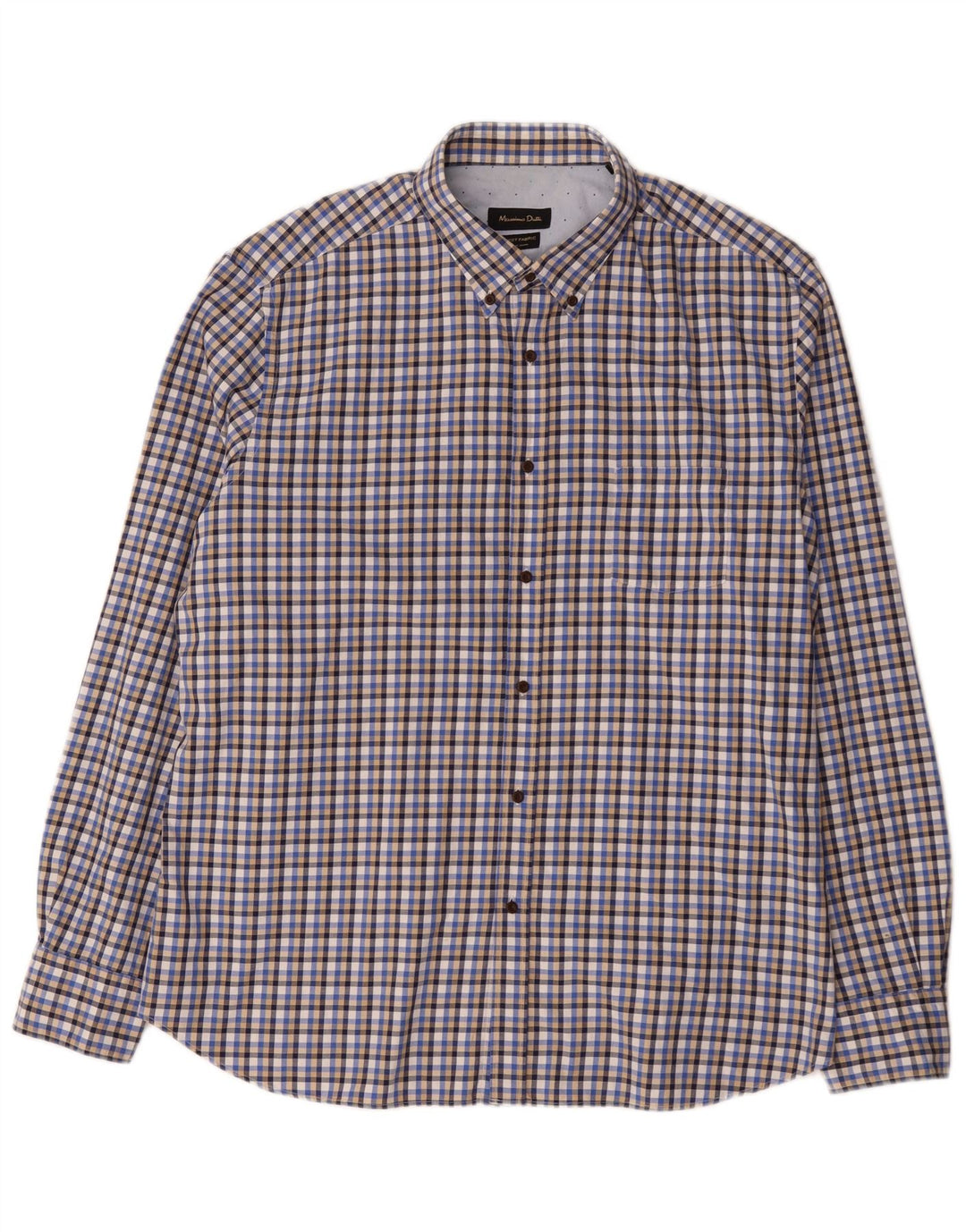 Camisa masculina Massimo Dutti 2XL xadrez azul