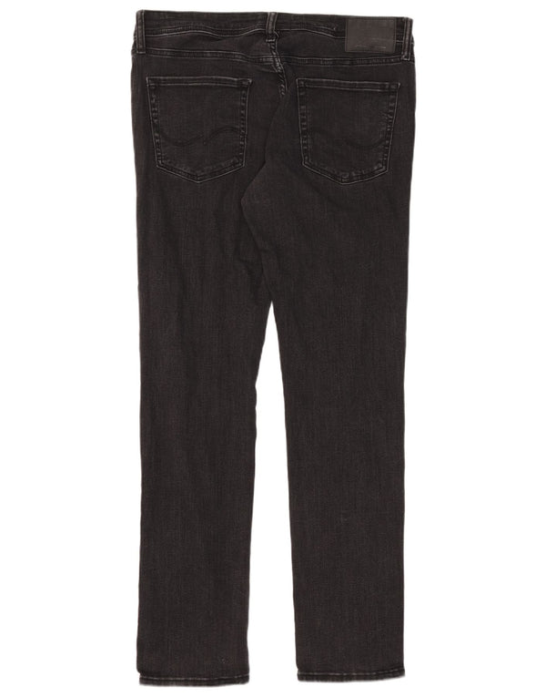 Jack & Jones Masculino GLENN Straight Jeans W34 L32 Algodão Preto