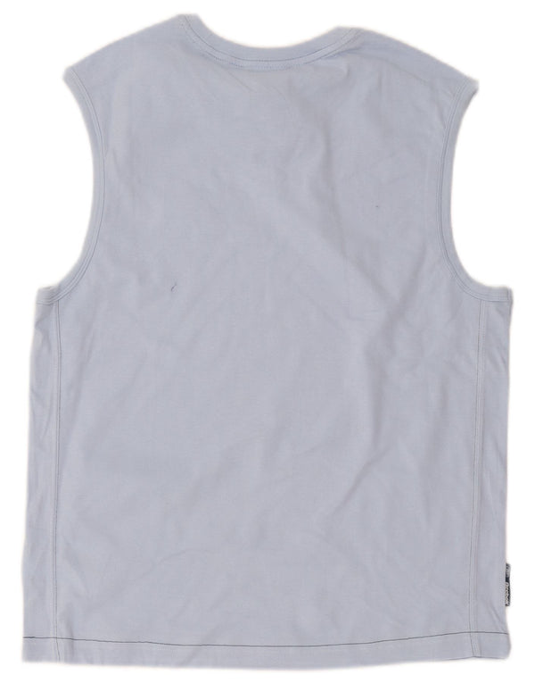 Reebok Mens Colete Top Médio Algodão Azul