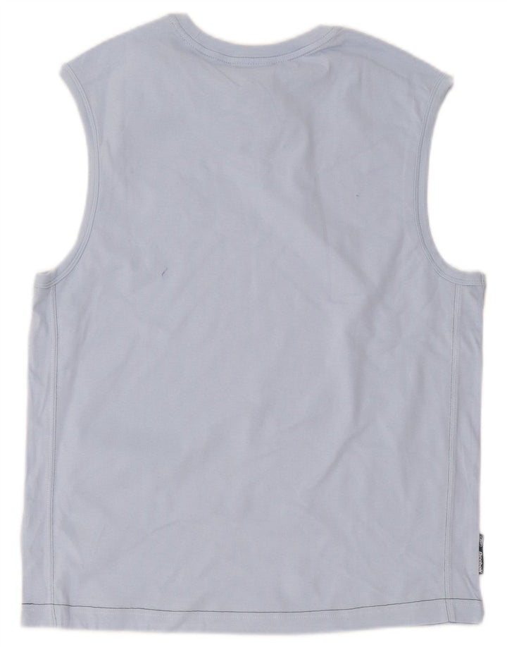 Reebok Mens Colete Top Médio Algodão Azul