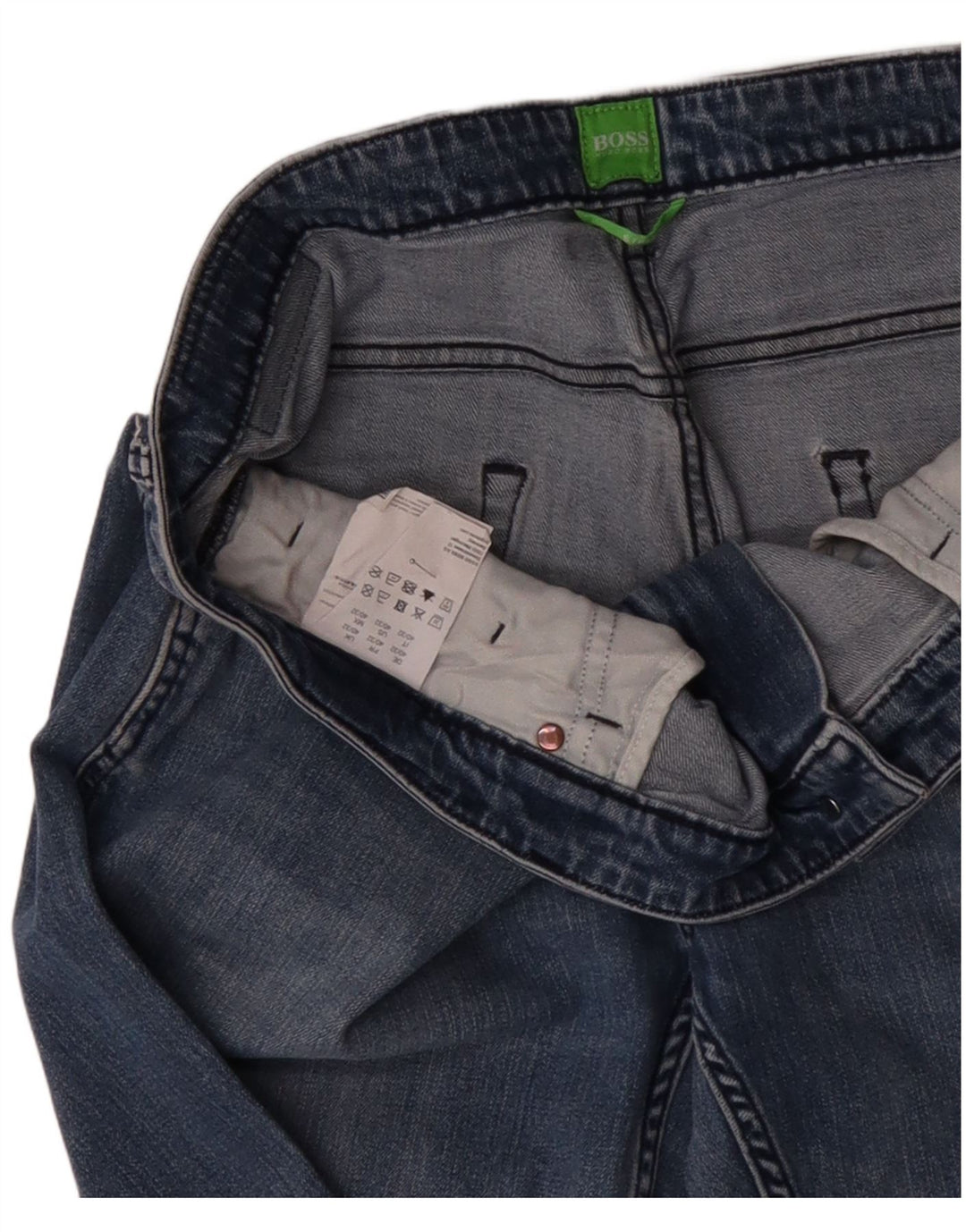 HUGO BOSS Jeans reto masculino W40 L32 algodão azul