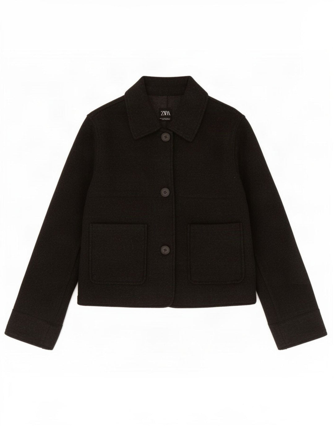 Jaqueta blazer feminina Zara com 3 botões UK 6 XS cinza poliéster