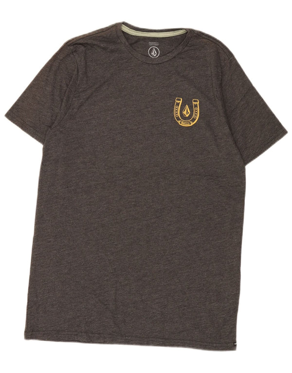 Volcom Mens Modern Fit Graphic T-Shirt Top Medium Grey Cotton