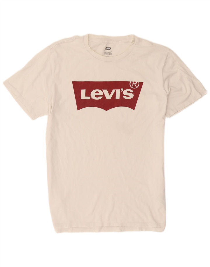 Camiseta gráfica masculina Levi's Top grande de algodão branco