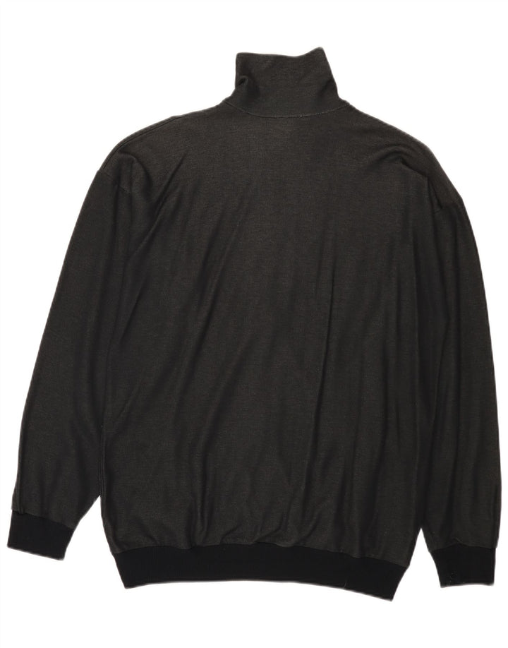 Jaqueta vintage masculina com agasalho gráfico médio preto
