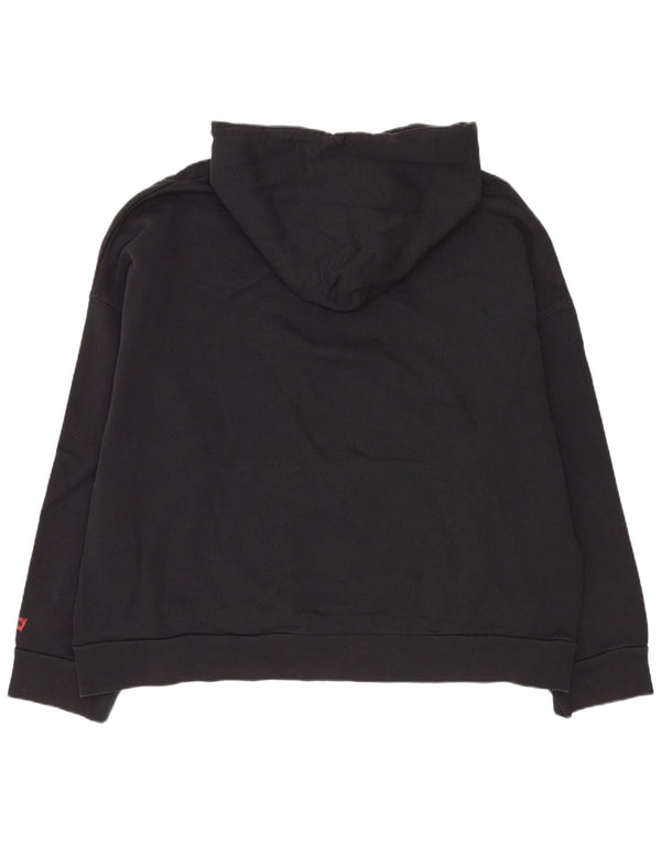 Suéter masculino com capuz oversized Levi's pequeno algodão preto
