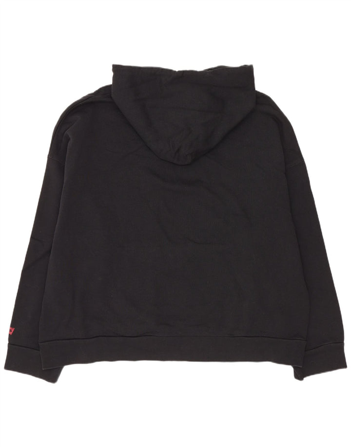 Suéter masculino com capuz oversized Levi's pequeno algodão preto