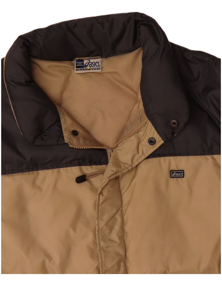 Jaqueta Asics Masculina Acolchoada UK 44 2XL Bege Colourblock Nylon