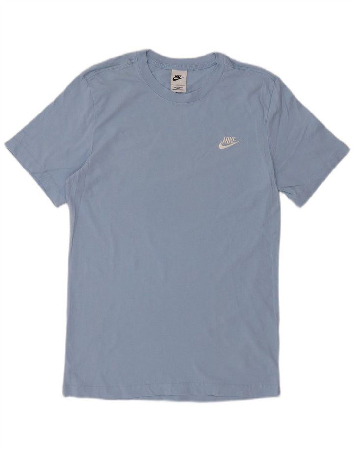 Camiseta masculina NIKE Top Pequeno Azul Algodão