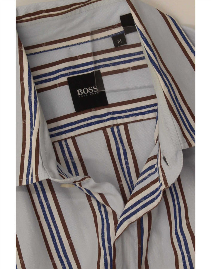 Camisa masculina Hugo Boss listrada azul média