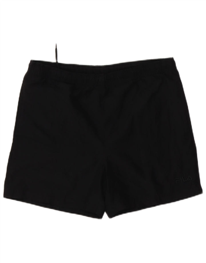 Shorts de natação masculino FILA pequeno poliéster preto