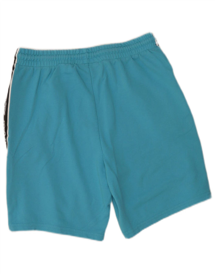 Kappa Mens Graphic Sport Shorts Médio Azul Colorblock Algodão
