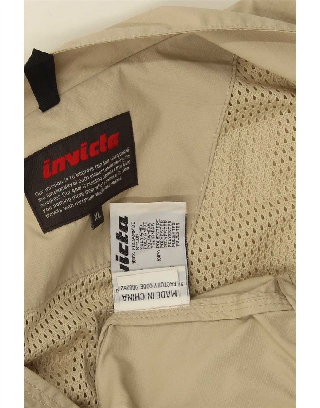 Jaqueta de chuva masculina Invicta UK 42 XL poliamida bege