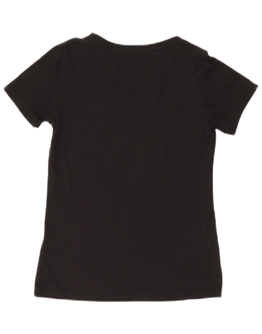 Camiseta feminina NIKE com corte atlético gráfico UK 10 pequena preta poliéster