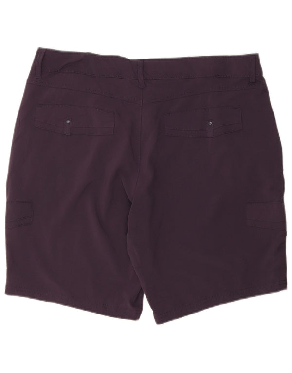 Shorts cargo feminino LEE US 14 XL W36 poliéster roxo