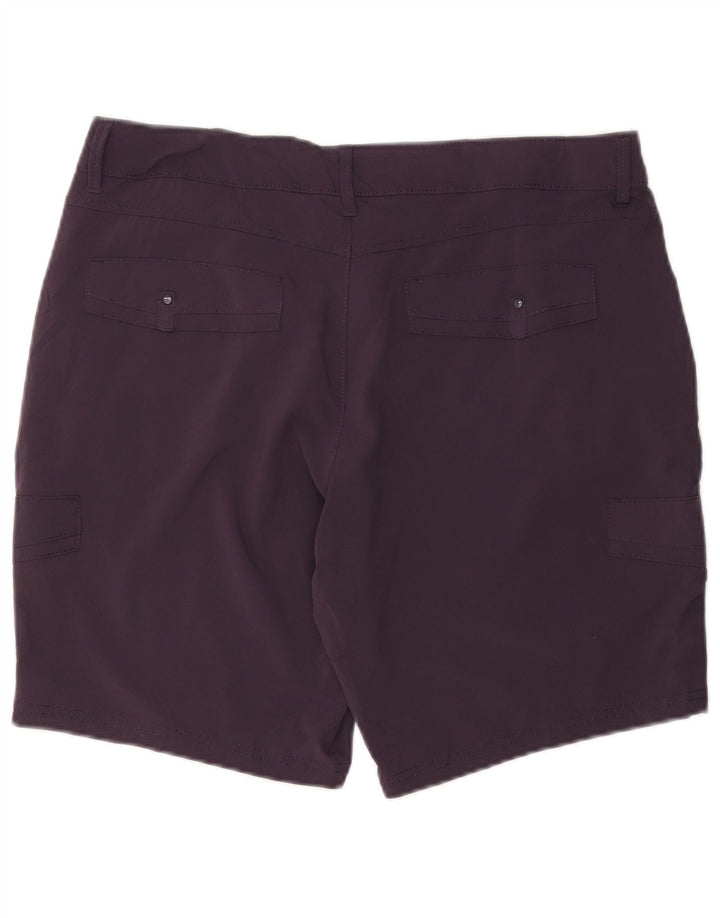 Shorts cargo feminino LEE US 14 XL W36 poliéster roxo