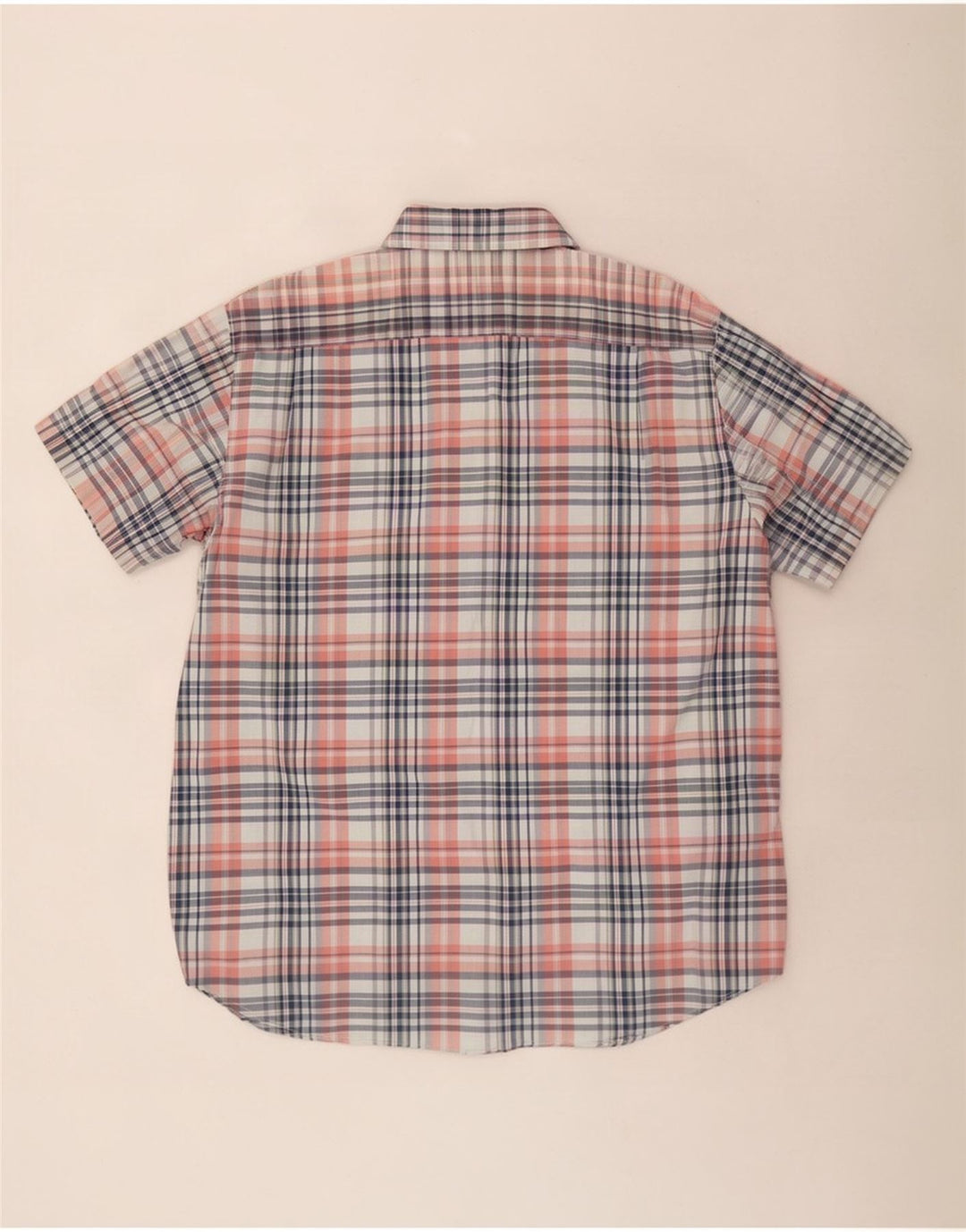 Camisa masculina de manga curta Nautica grande algodão xadrez multicolorido