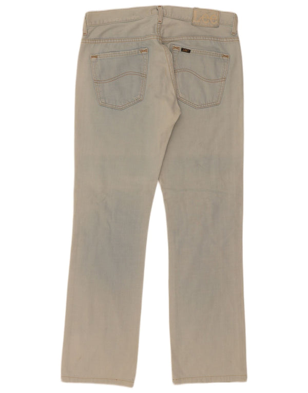 Lee Mens Knox Straight Jeans W32 L36 Azul Algodão