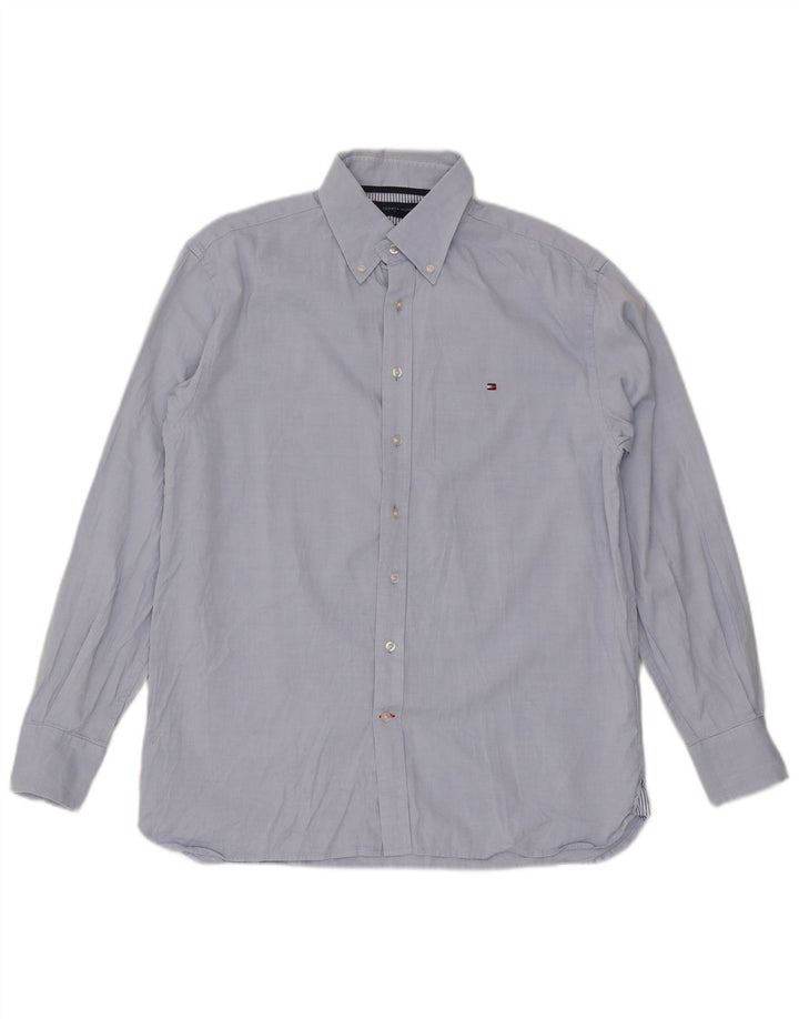 Camisa masculina Tommy Hilfiger de algodão azul médio