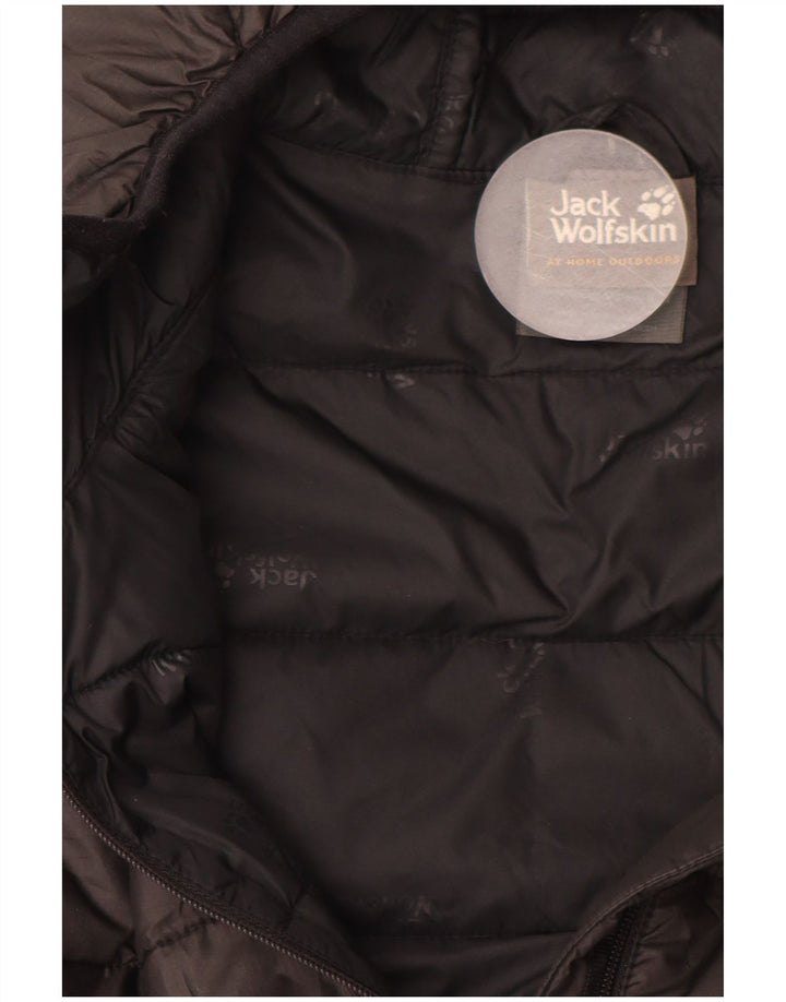 Jaqueta masculina acolchoada com capuz JACK WOLFSKIN Reino Unido 34 poliéster preto pequeno