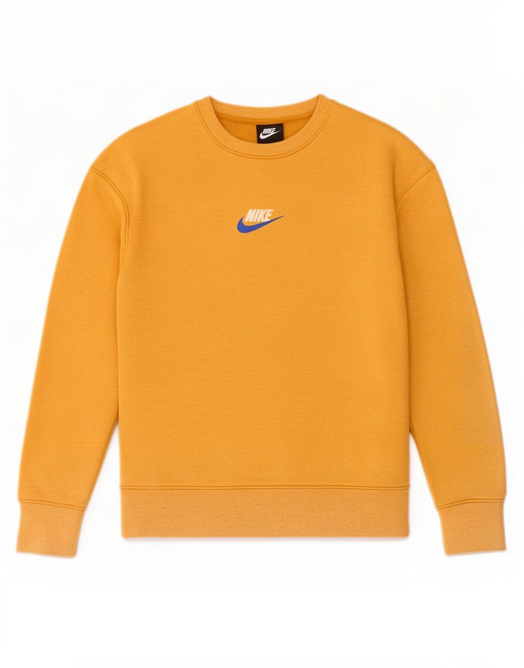 Nike Mens Moletom Jumper Pequeno Algodão Amarelo