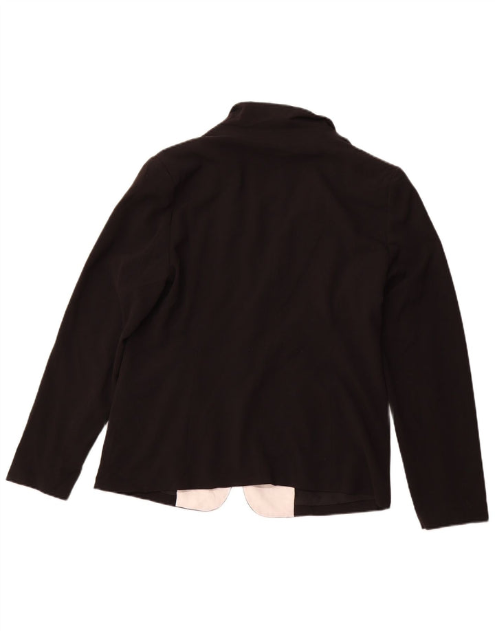 Jaqueta blazer feminina MOSSIMO com 1 botão UK 16 grande bloco colorido preto