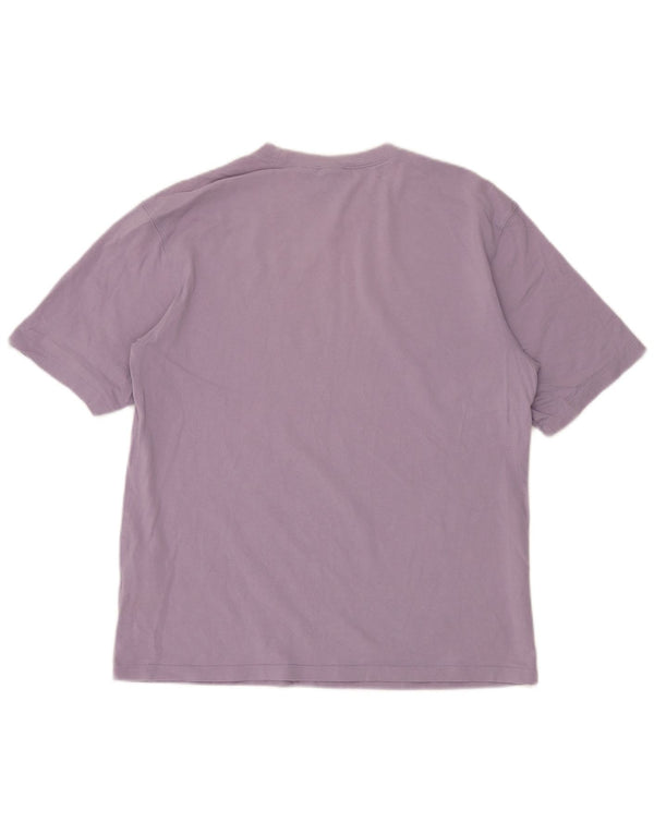ADIDAS Womens Oversized T-Shirt Top UK 10 Pequeno Roxo Algodão