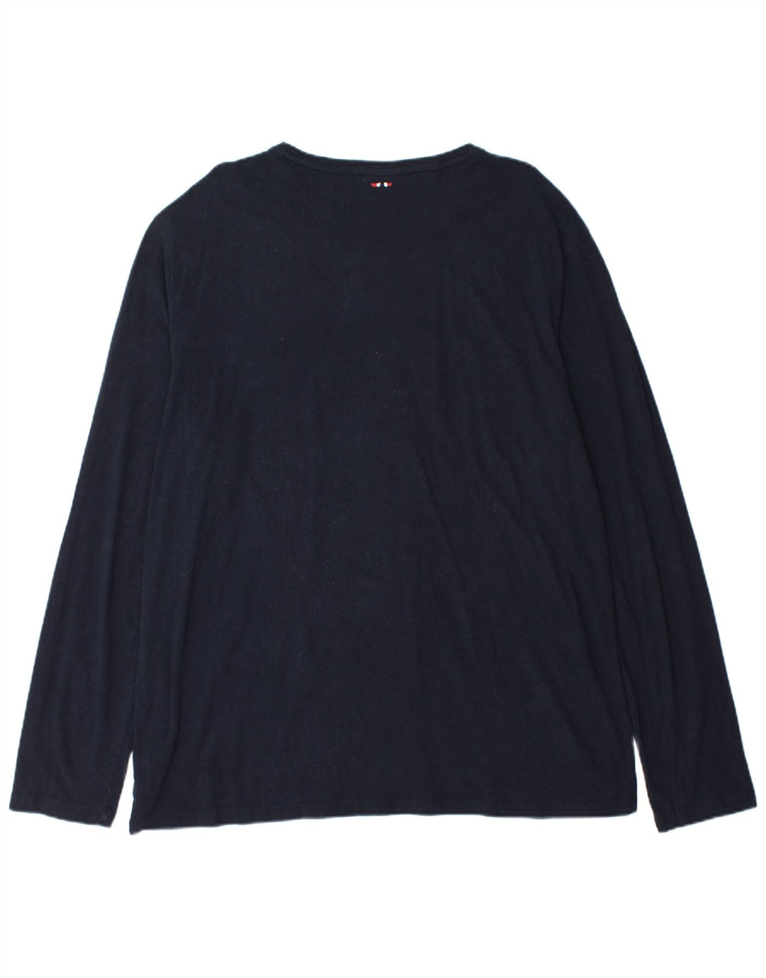 Camiseta masculina com estampa geográfica NAPAPIJRI manga comprida 3XL algodão azul marinho