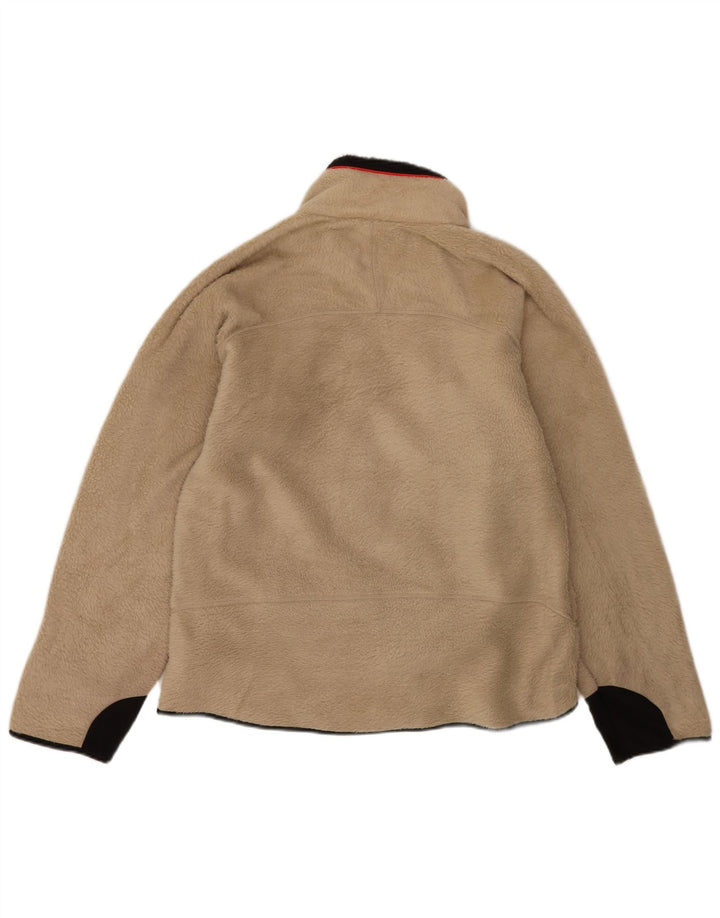 Fila Mens Fleece Jacket UK 40 Grande Poliéster Colourblock Bege