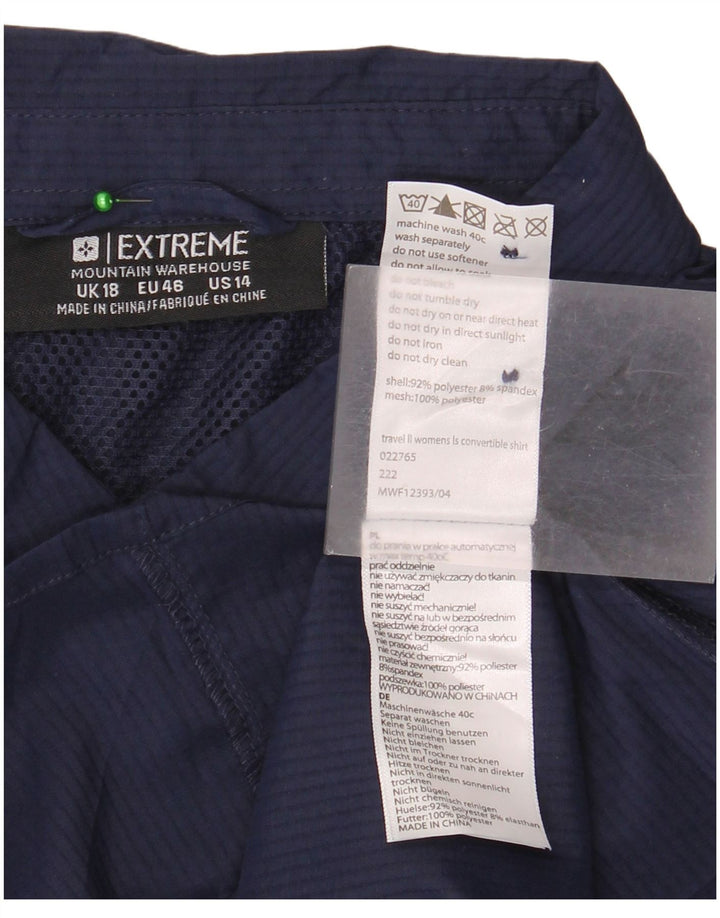 Camisa feminina Mountain Warehouse UK 18 XL azul marinho poliéster