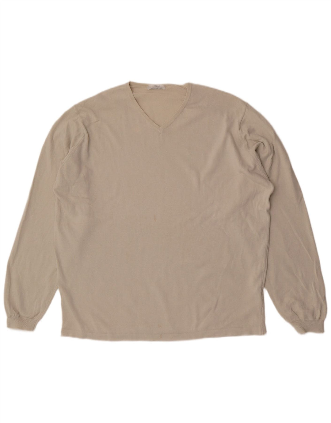 Top masculino Marks & Spencer manga comprida XL algodão bege