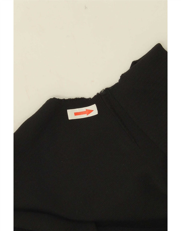 Vestido de verão feminino Zara UK 12 poliéster preto médio