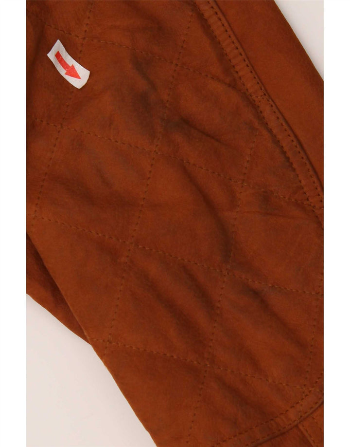 Jaqueta masculina de couro com capuz Timberland UK 40 grande marrom