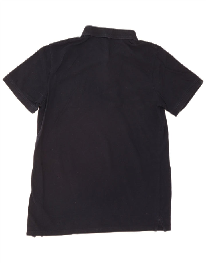 Camisa polo masculina JACK & JONES de algodão azul marinho médio