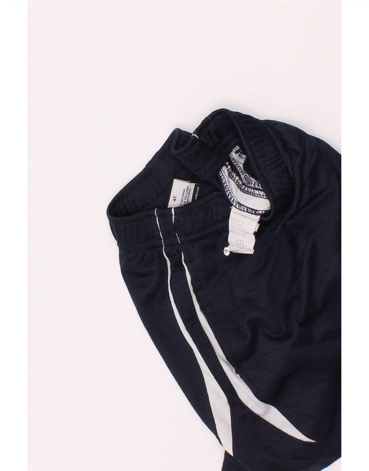 Shorts esportivos Nike Boys 3-4 anos azul marinho poliéster colorblock