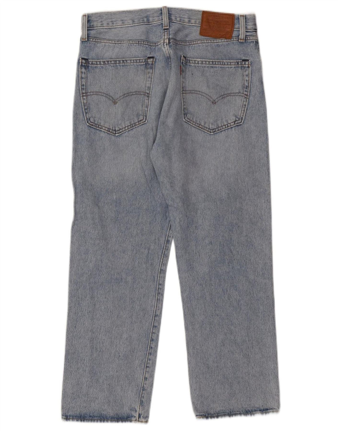 LEVI'S Masculino 551 Straight Jeans W32 L27 Azul Algodão