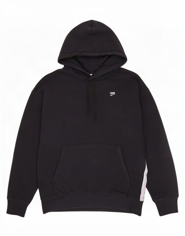 Puma Mens Hoodie Jumper Pequeno Algodão Colorblock Preto