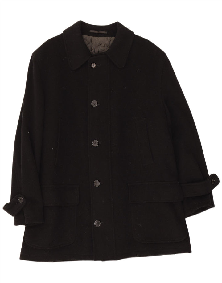 Sobretudo masculino Pierre Cardin IT 50 grande lã preta