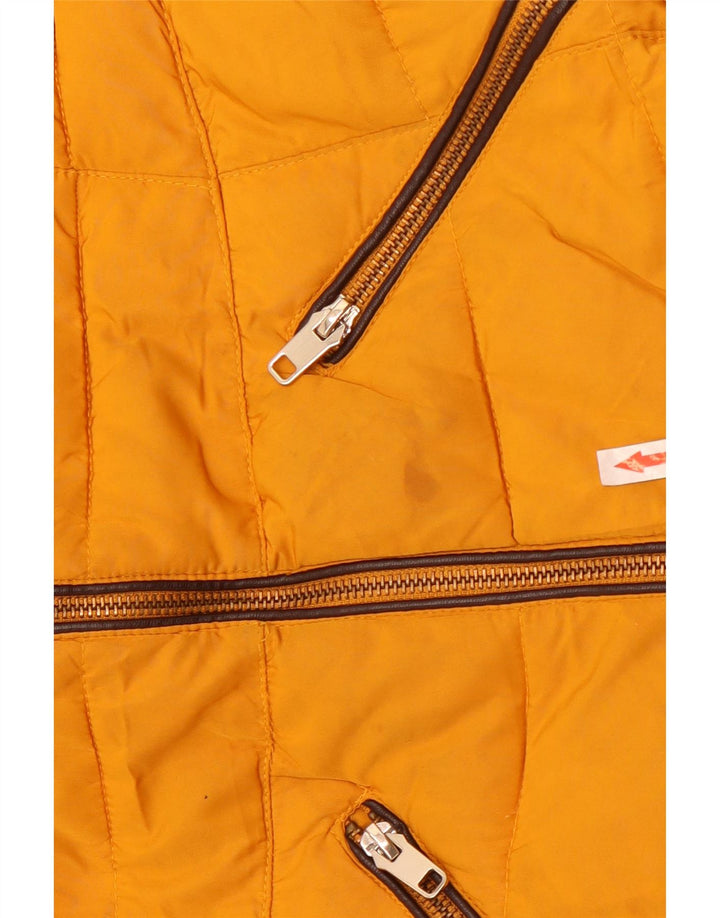 Jaqueta acolchoada feminina Zara UK 10 pequena amarela