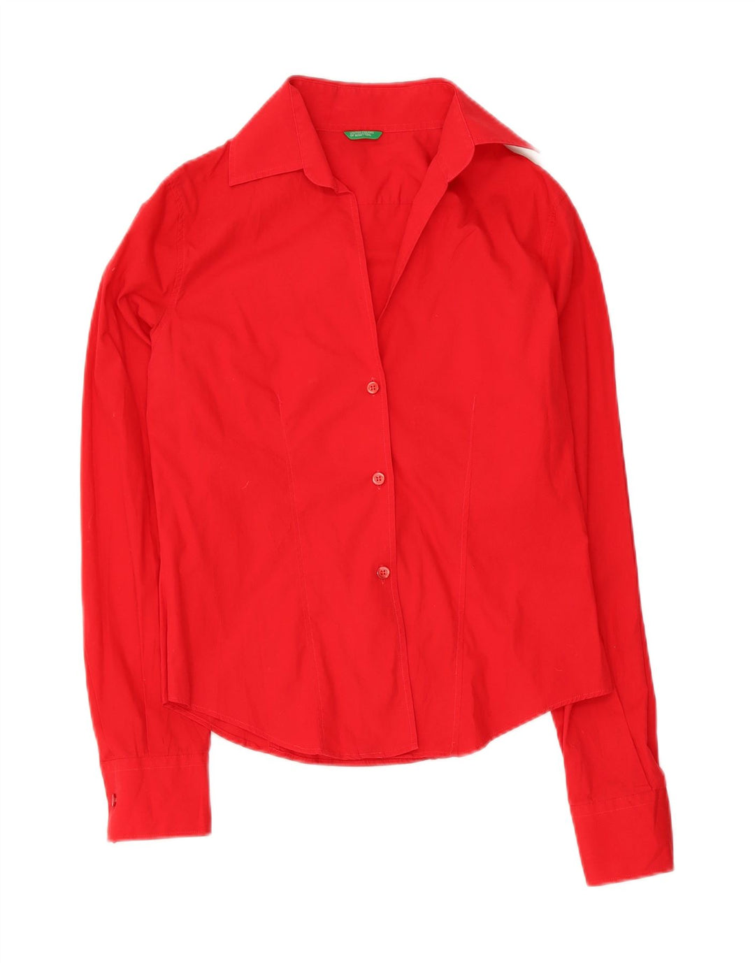 Blusa Camisa Feminina Benetton UK 12 Médio Vermelho