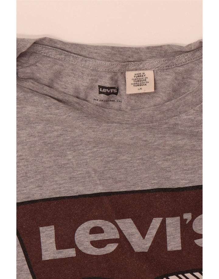 Camiseta gráfica masculina LEVI'S grande cinza