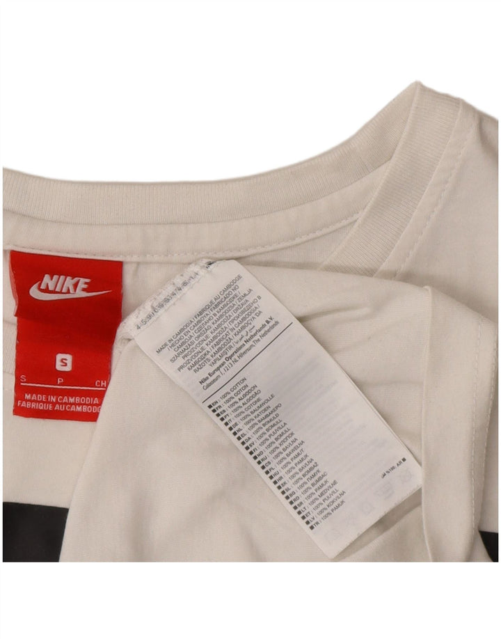 Camiseta gráfica masculina NIKE Top pequeno algodão branco