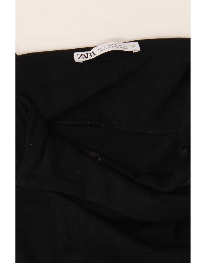 Vestido Slip Feminino Zara UK 8 Pequeno Preto